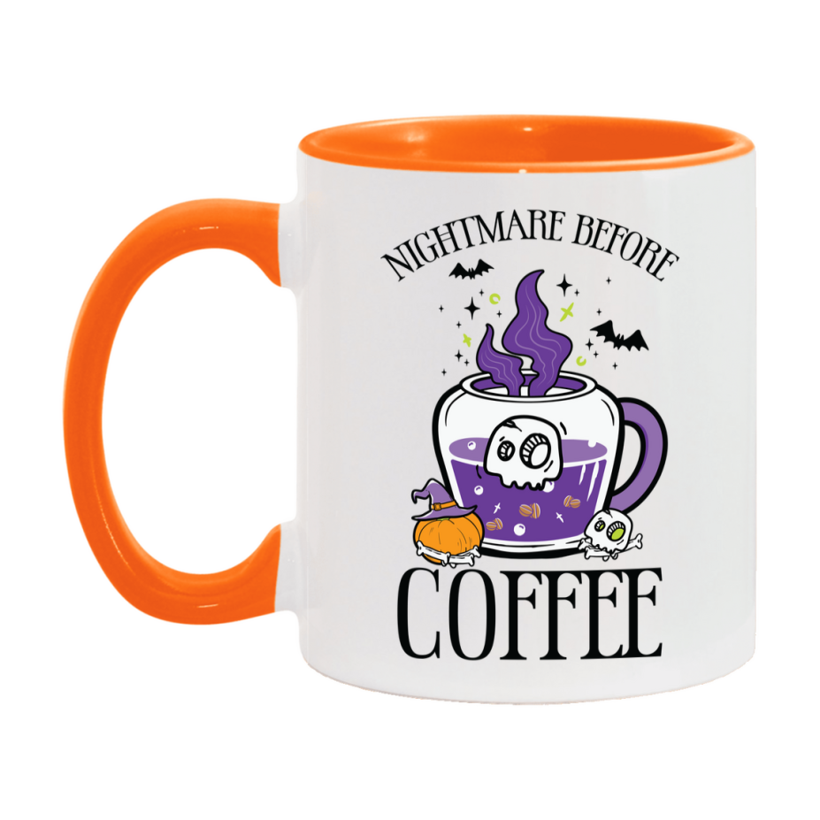 Funny Halloween Coffee Mug, White Ceramic Halloween Coffee Cup 11Oz Or 15Oz