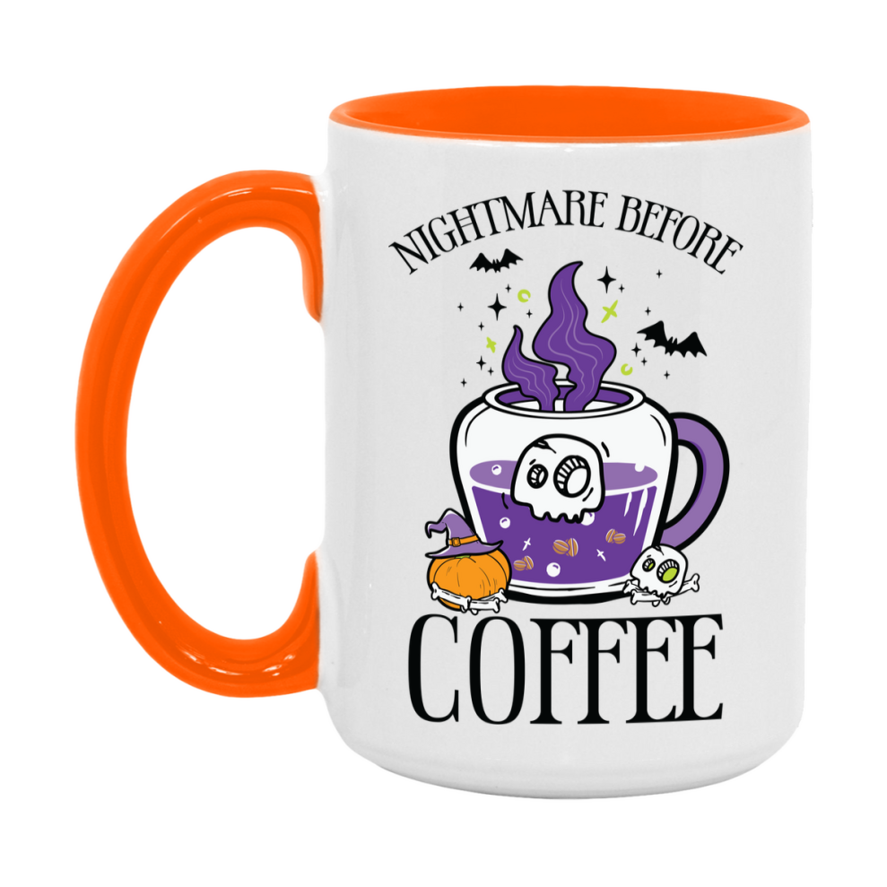 Funny Halloween Coffee Mug, White Ceramic Halloween Coffee Cup 11Oz Or 15Oz