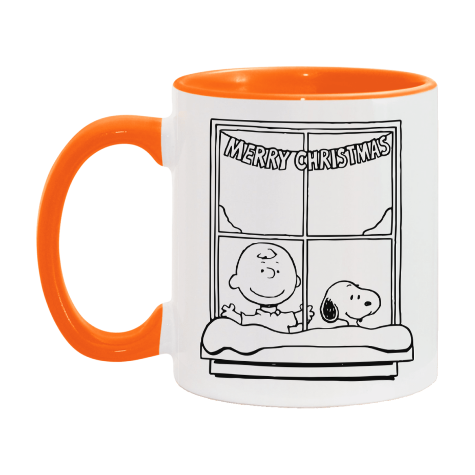 Peanuts Gang Christmas Mug, Snoopy Charlie Brown Holiday Coffee Cup, Ceramic Christmas Mug 11Oz Or 15Oz