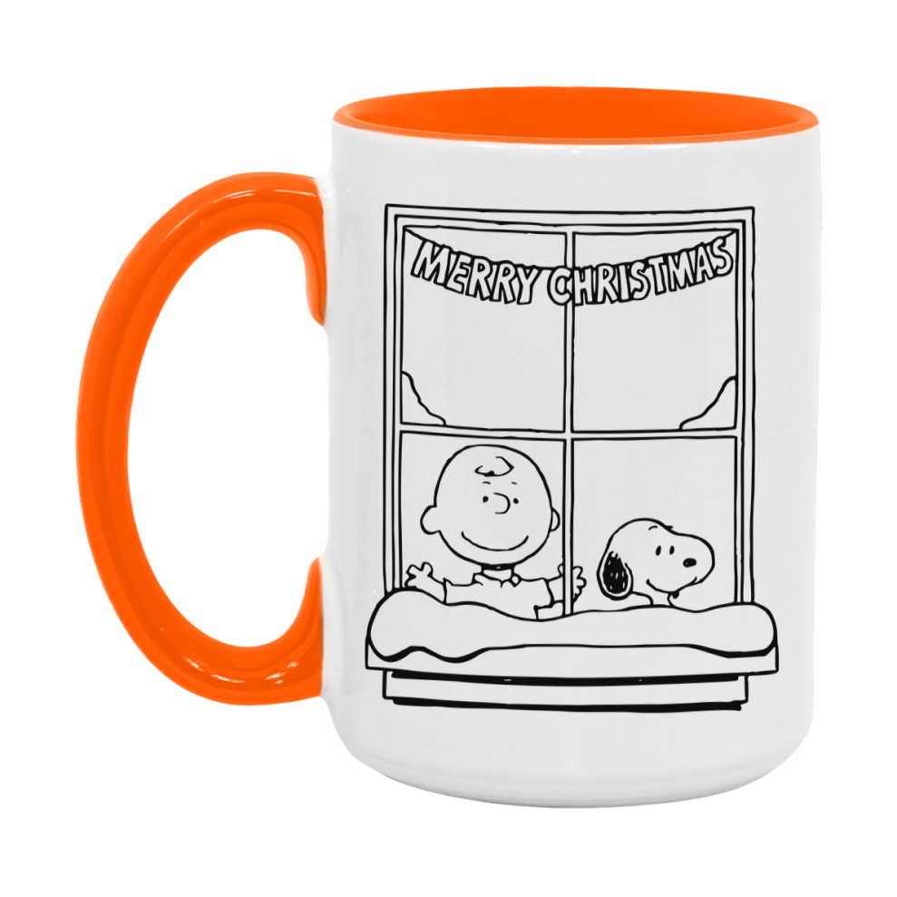 Peanuts Gang Christmas Mug, Snoopy Charlie Brown Holiday Coffee Cup, Ceramic Christmas Mug 11Oz Or 15Oz