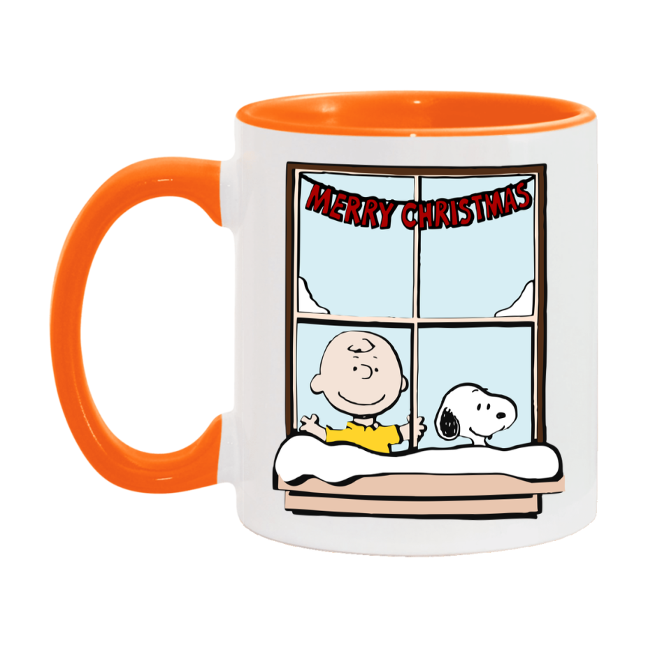 Peanuts Gang Christmas Mug, Snoopy Charlie Brown Holiday Coffee Cup, Ceramic Christmas Mug 11Oz Or 15Oz