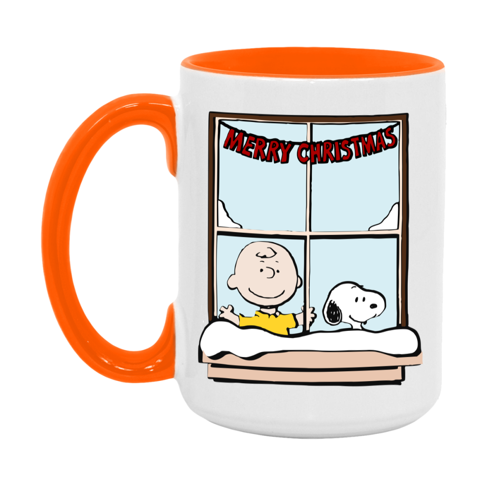 Peanuts Gang Christmas Mug, Snoopy Charlie Brown Holiday Coffee Cup, Ceramic Christmas Mug 11Oz Or 15Oz