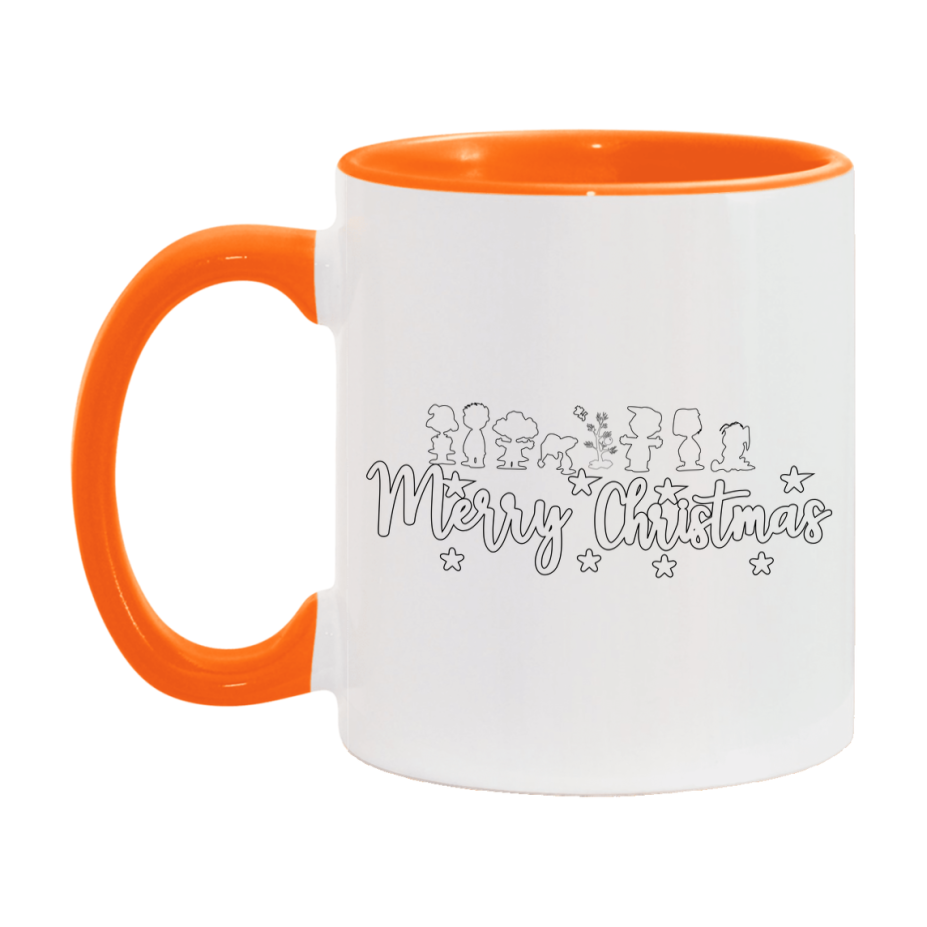 Peanuts Gang Christmas Mug, Snoopy Charlie Brown Holiday Coffee Cup, Ceramic Christmas Mug 11Oz Or 15Oz