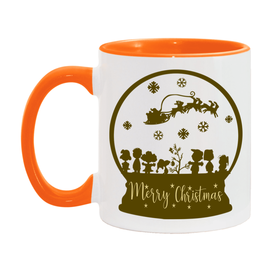 Peanuts Gang Christmas Mug, Snoopy Charlie Brown Holiday Coffee Cup, Ceramic Christmas Mug 11Oz Or 15Oz