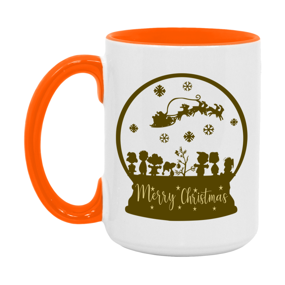 Peanuts Gang Christmas Mug, Snoopy Charlie Brown Holiday Coffee Cup, Ceramic Christmas Mug 11Oz Or 15Oz