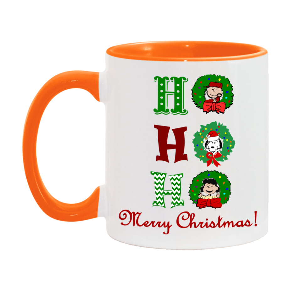 Peanuts Gang Christmas Mug, Snoopy Charlie Brown Holiday Coffee Cup, Ceramic Christmas Mug 11Oz Or 15Oz