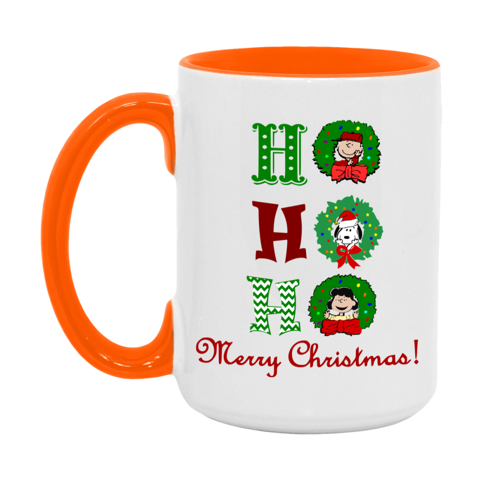 Peanuts Gang Christmas Mug, Snoopy Charlie Brown Holiday Coffee Cup, Ceramic Christmas Mug 11Oz Or 15Oz