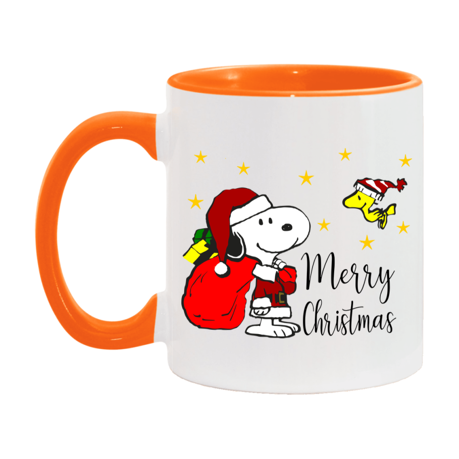 Peanuts Gang Christmas Mug, Snoopy Charlie Brown Holiday Coffee Cup, Ceramic Christmas Mug 11Oz Or 15Oz