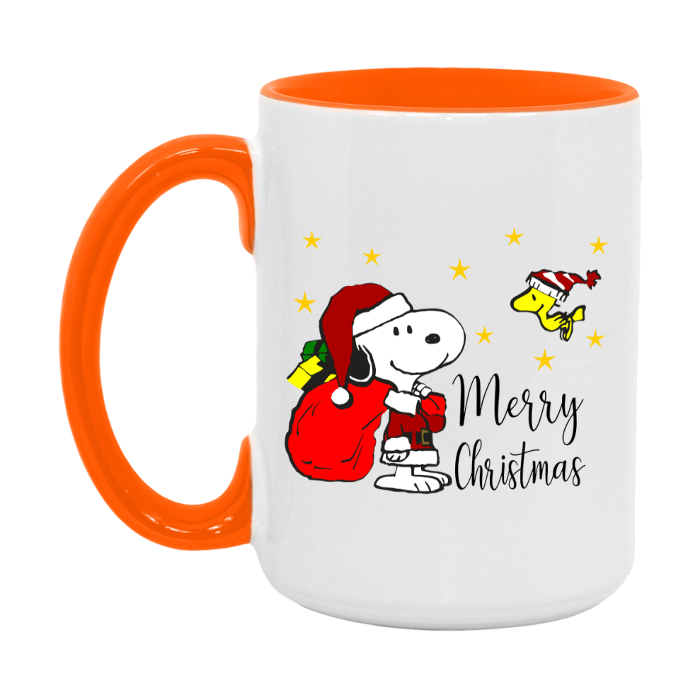 Peanuts Gang Christmas Mug, Snoopy Charlie Brown Holiday Coffee Cup, Ceramic Christmas Mug 11Oz Or 15Oz
