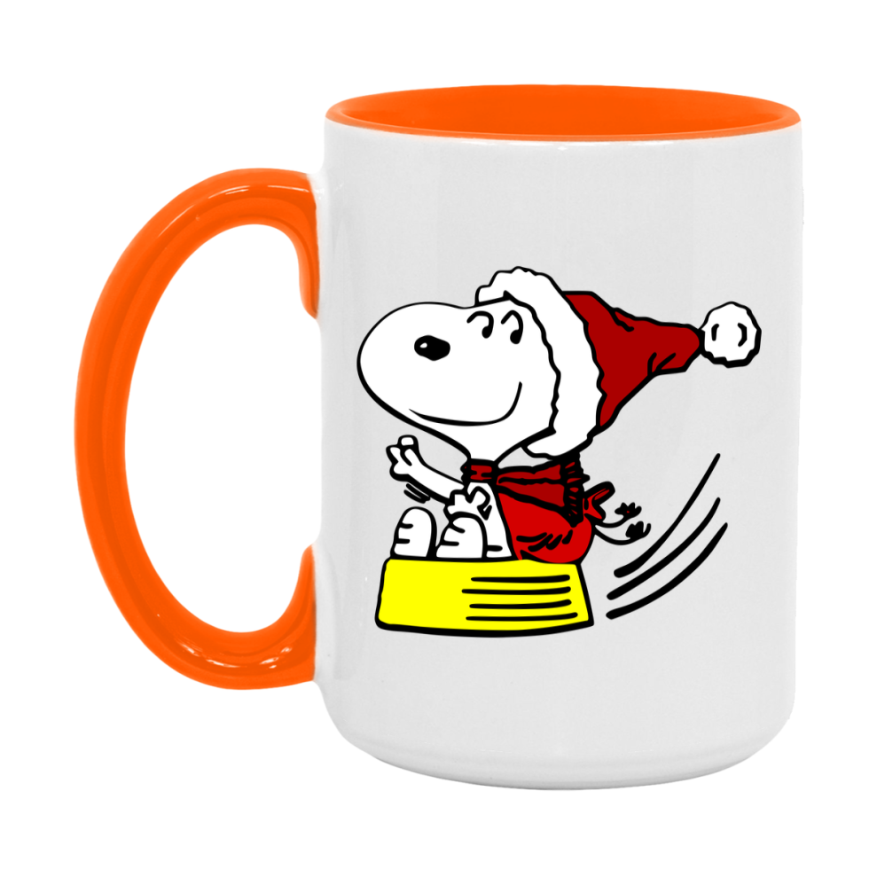Peanuts Gang Christmas Mug, Snoopy Charlie Brown Holiday Coffee Cup, Ceramic Christmas Mug 11Oz Or 15Oz
