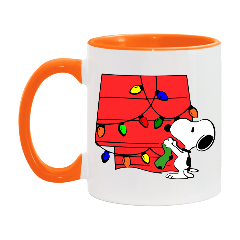 Peanuts Gang Christmas Mug, Snoopy Charlie Brown Holiday Coffee Cup, Ceramic Christmas Mug 11Oz Or 15Oz