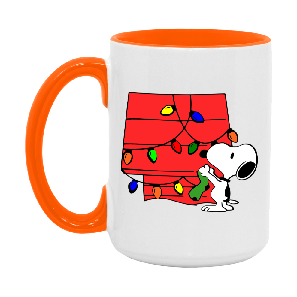 Peanuts Gang Christmas Mug, Snoopy Charlie Brown Holiday Coffee Cup, Ceramic Christmas Mug 11Oz Or 15Oz