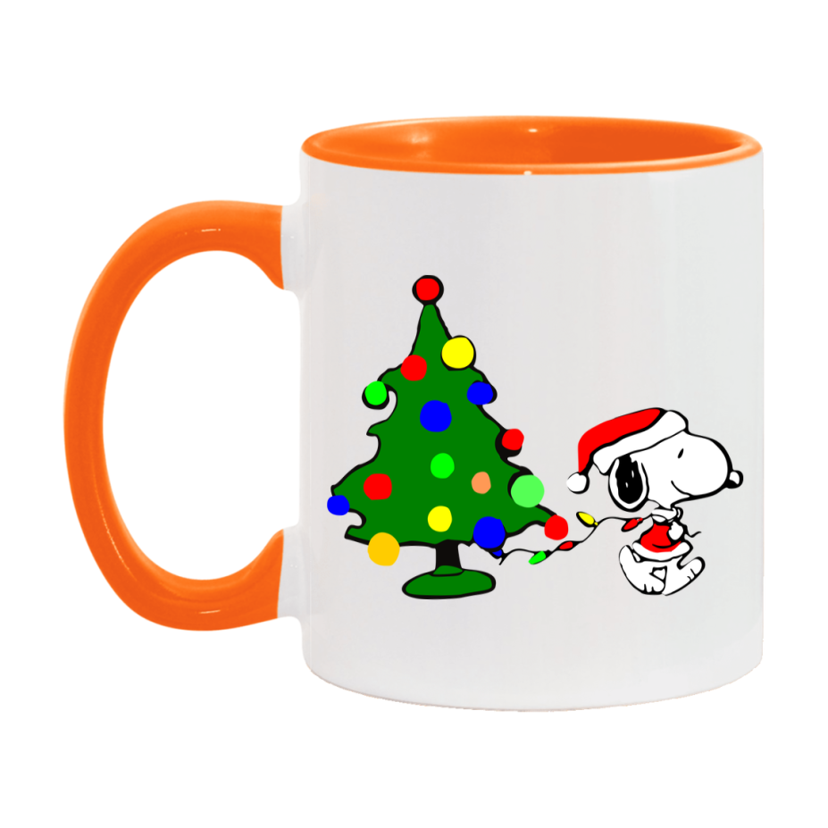 Peanuts Gang Christmas Mug, Snoopy Charlie Brown Holiday Coffee Cup, Ceramic Christmas Mug 11Oz Or 15Oz