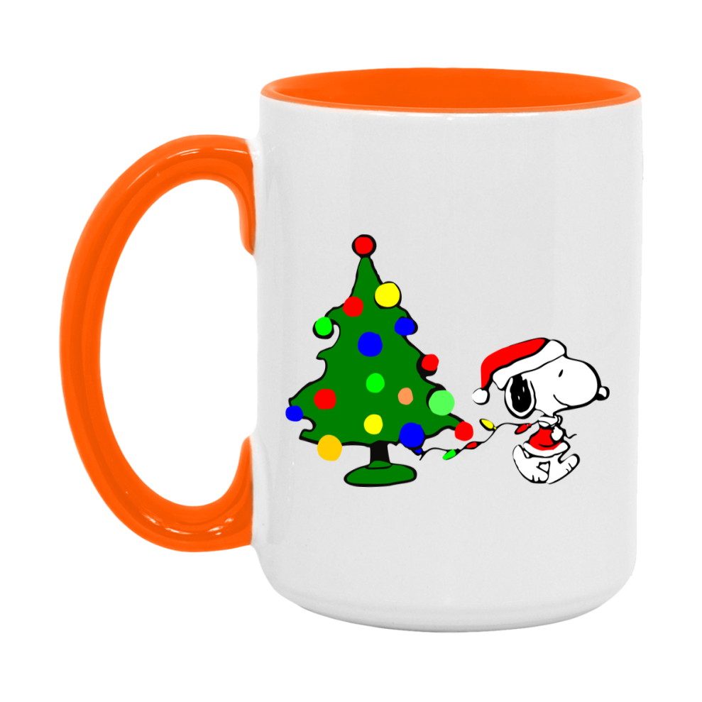 Peanuts Gang Christmas Mug, Snoopy Charlie Brown Holiday Coffee Cup, Ceramic Christmas Mug 11Oz Or 15Oz