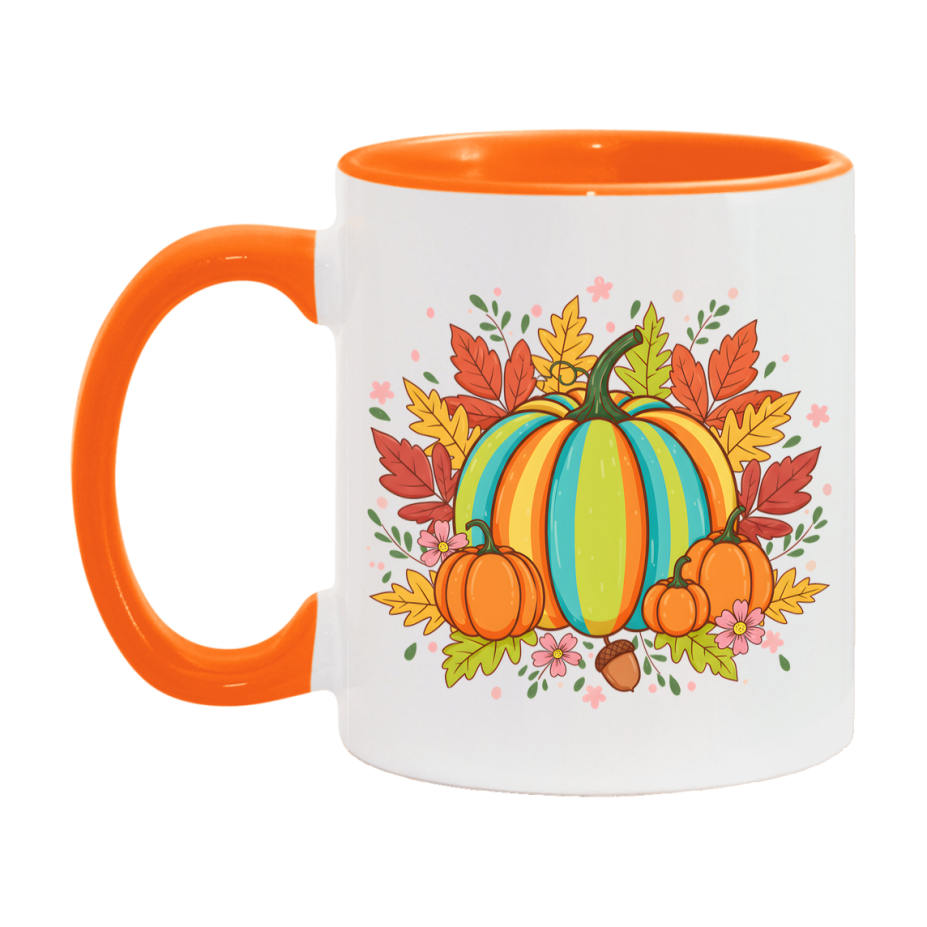 In Love With Fall Coffee Mug, Cozy Cute Autumn Coffee Cup, 11Oz Or 15Oz White Ceramic Mug