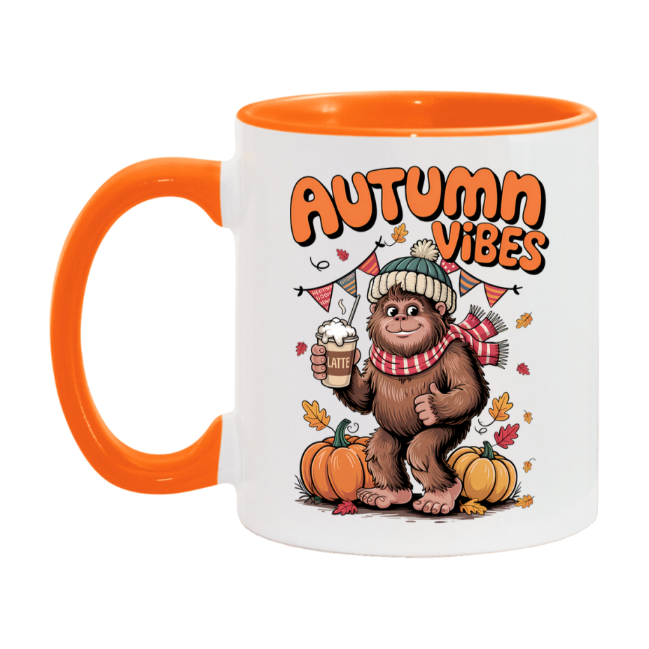 In Love With Fall Coffee Mug, Cozy Cute Autumn Coffee Cup, 11Oz Or 15Oz White Ceramic Mug