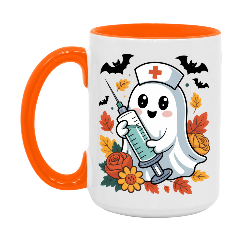 In Love With Fall Coffee Mug, Cozy Cute Autumn Coffee Cup, 11Oz Or 15Oz White Ceramic Mug