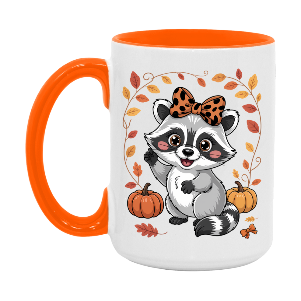 In Love With Fall Coffee Mug, Cozy Cute Autumn Coffee Cup, 11Oz Or 15Oz White Ceramic Mug