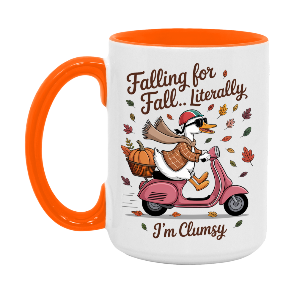 In Love With Fall Coffee Mug, Cozy Cute Autumn Coffee Cup, 11Oz Or 15Oz White Ceramic Mug