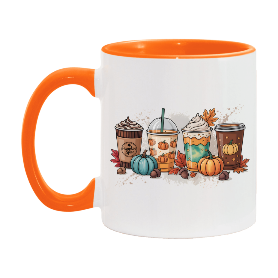 In Love With Fall Coffee Mug, Cozy Cute Autumn Coffee Cup, 11Oz Or 15Oz White Ceramic Mug
