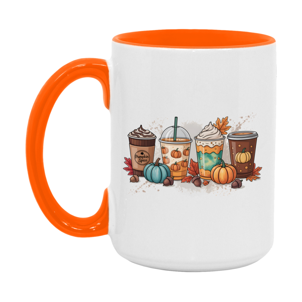 In Love With Fall Coffee Mug, Cozy Cute Autumn Coffee Cup, 11Oz Or 15Oz White Ceramic Mug