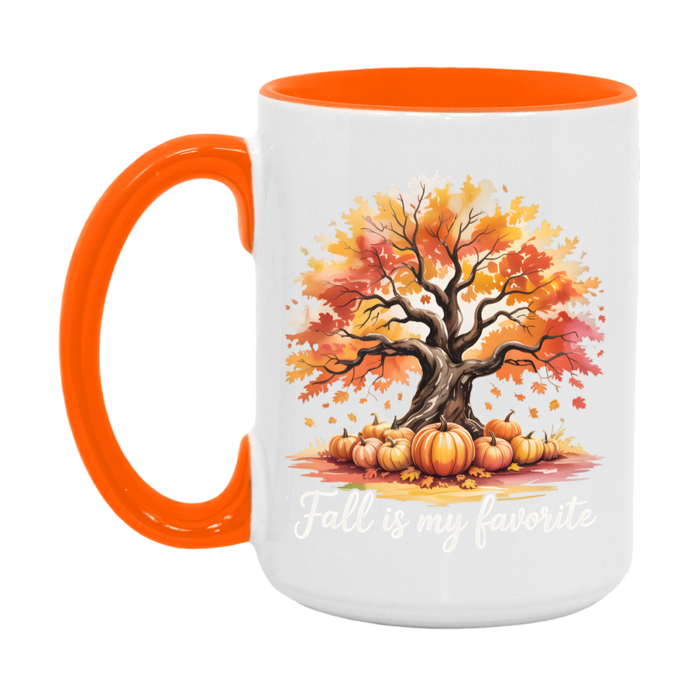 In Love With Fall Coffee Mug, Cozy Cute Autumn Coffee Cup, 11Oz Or 15Oz White Ceramic Mug
