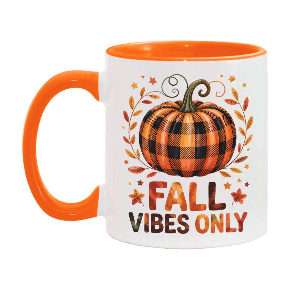 In Love With Fall Coffee Mug, Cozy Cute Autumn Coffee Cup, 11Oz Or 15Oz White Ceramic Mug