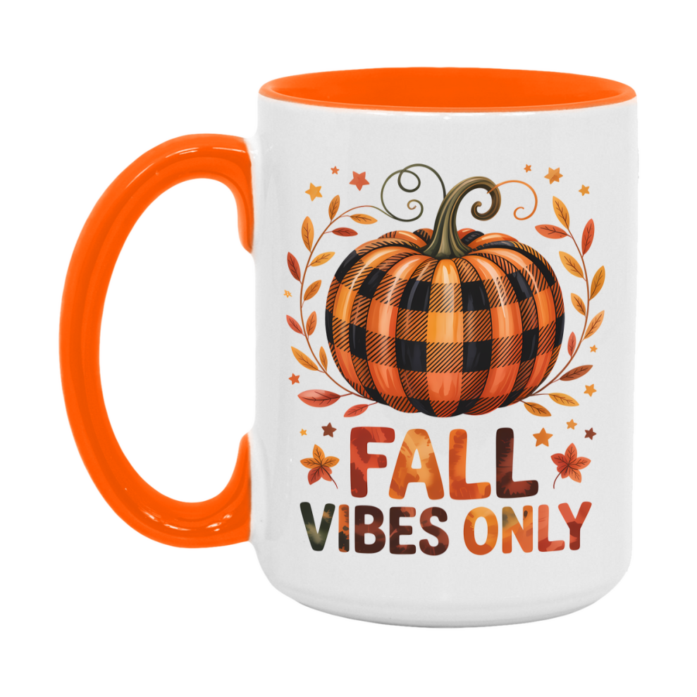 In Love With Fall Coffee Mug, Cozy Cute Autumn Coffee Cup, 11Oz Or 15Oz White Ceramic Mug