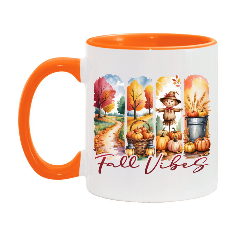 In Love With Fall Coffee Mug, Cozy Cute Autumn Coffee Cup, 11Oz Or 15Oz White Ceramic Mug