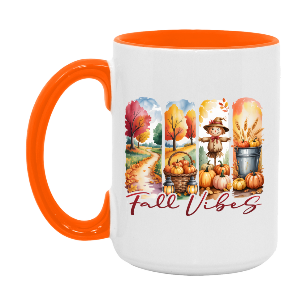 In Love With Fall Coffee Mug, Cozy Cute Autumn Coffee Cup, 11Oz Or 15Oz White Ceramic Mug