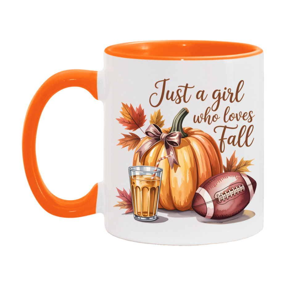 In Love With Fall Coffee Mug, Cozy Cute Autumn Coffee Cup, 11Oz Or 15Oz White Ceramic Mug