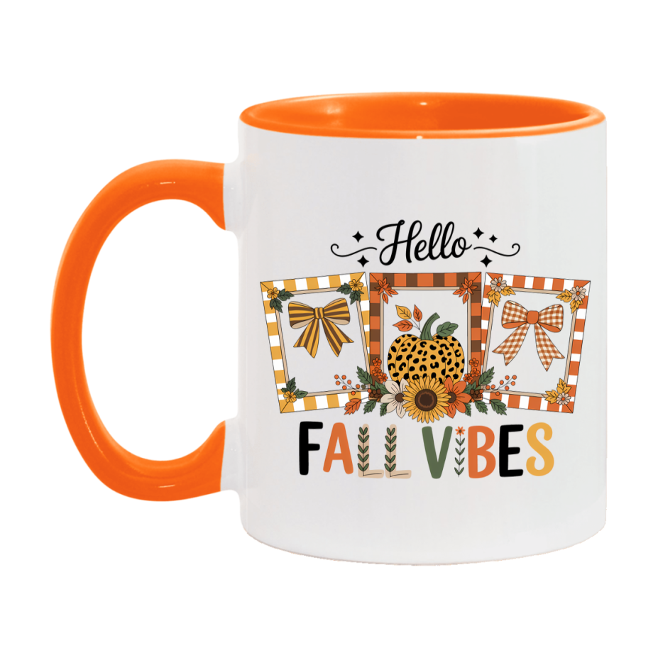 In Love With Fall Coffee Mug, Cozy Cute Autumn Coffee Cup, 11Oz Or 15Oz White Ceramic Mug