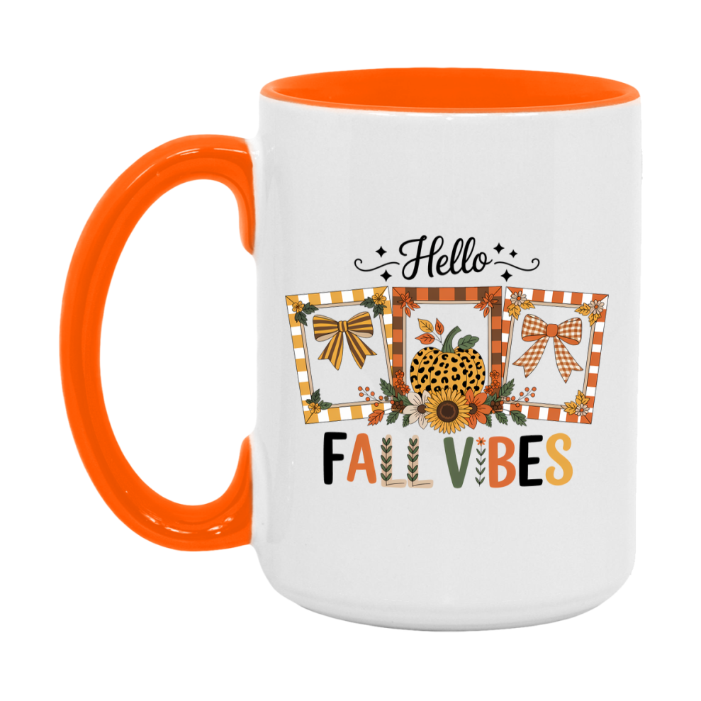 In Love With Fall Coffee Mug, Cozy Cute Autumn Coffee Cup, 11Oz Or 15Oz White Ceramic Mug