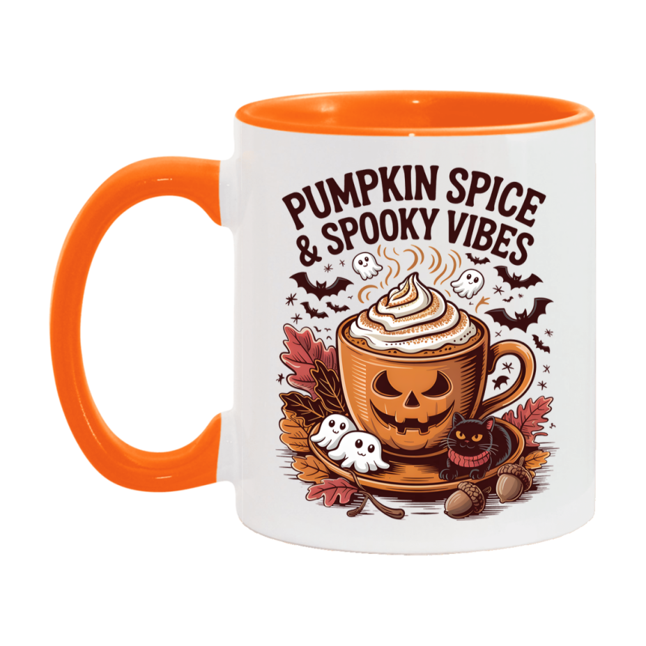 In Love With Fall Coffee Mug, Cozy Cute Autumn Coffee Cup, 11Oz Or 15Oz White Ceramic Mug