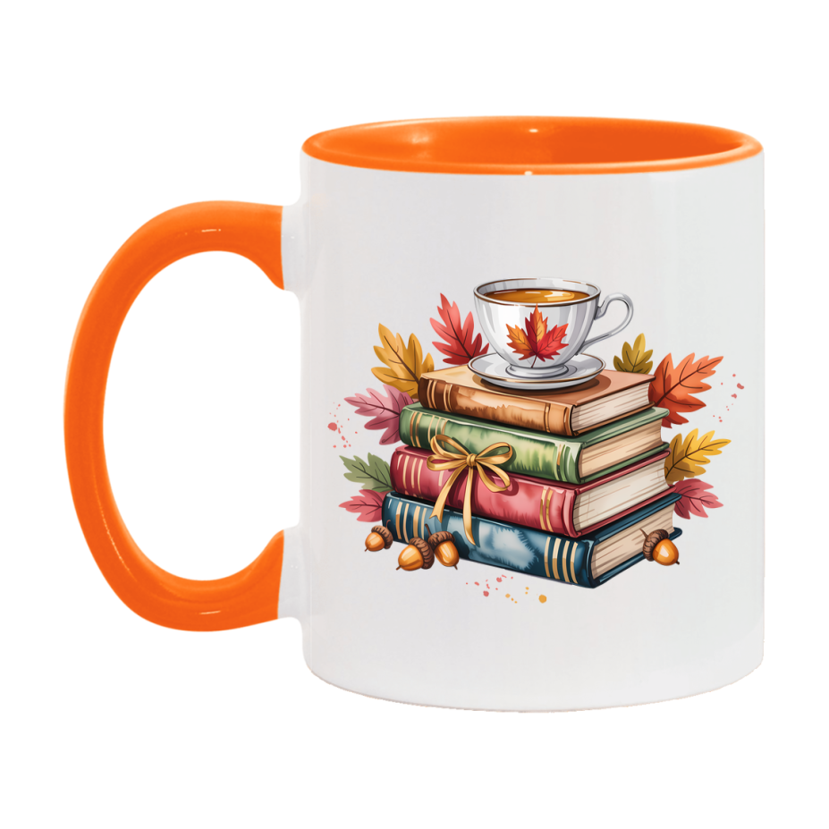 In Love With Fall Coffee Mug, Cozy Cute Autumn Coffee Cup, 11Oz Or 15Oz White Ceramic Mug