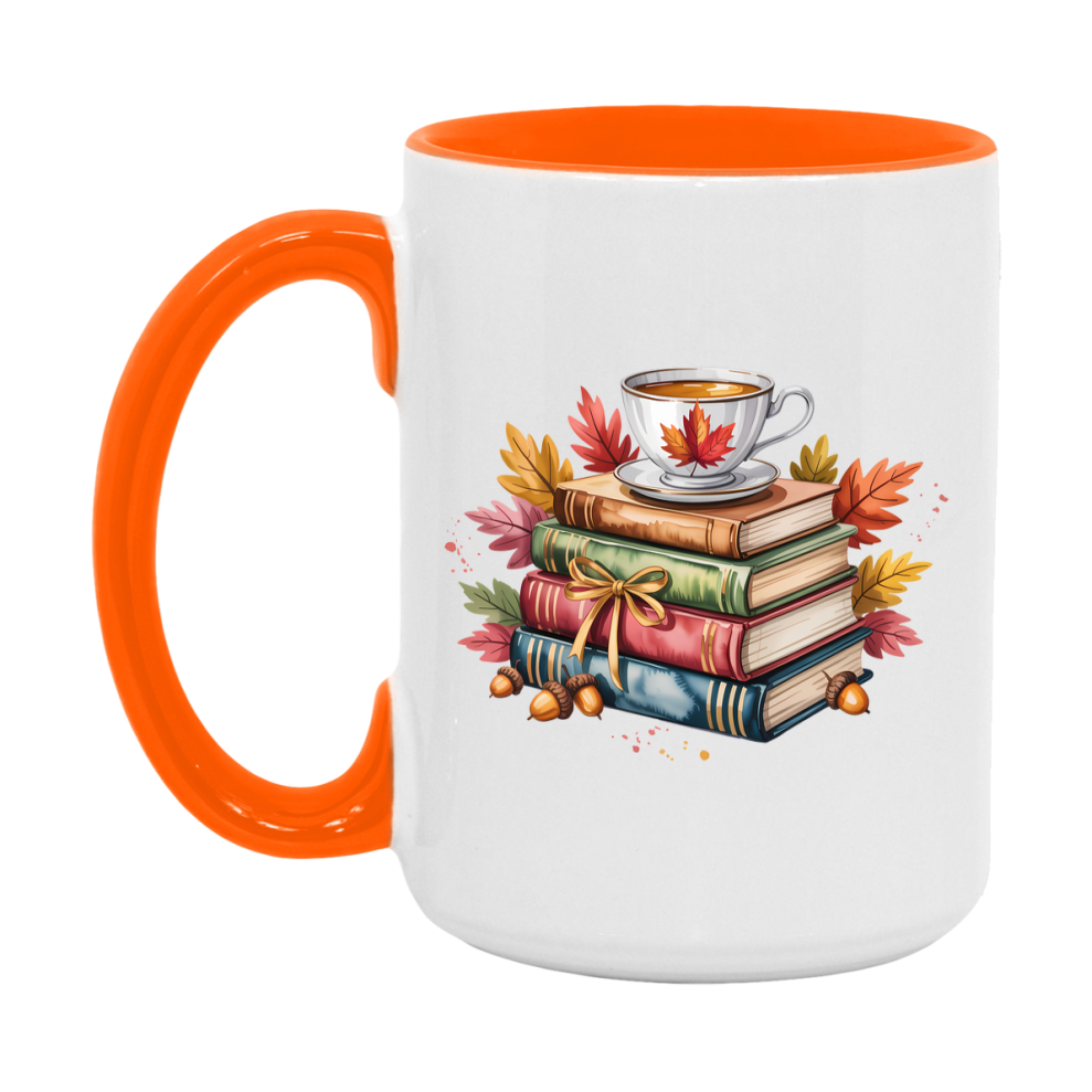 In Love With Fall Coffee Mug, Cozy Cute Autumn Coffee Cup, 11Oz Or 15Oz White Ceramic Mug
