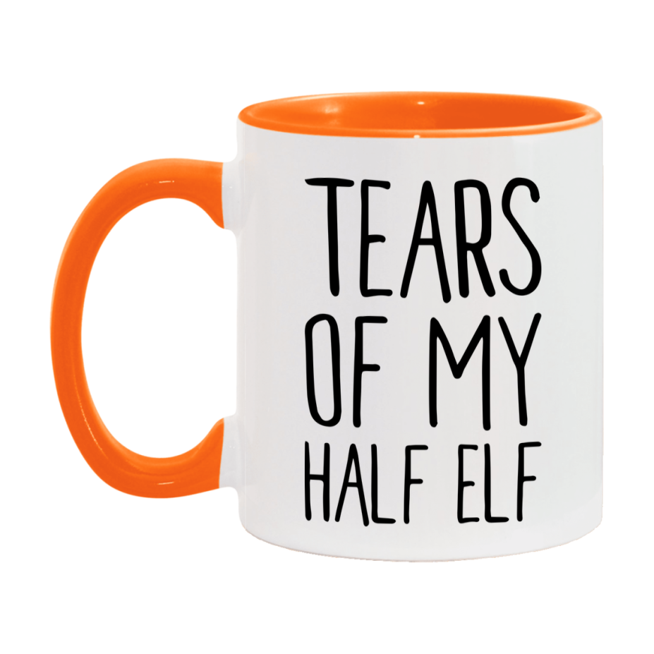 Dnd Dragon Masters Mug, Tears Of My Half Elf Coffee Mug, Rpg Gift