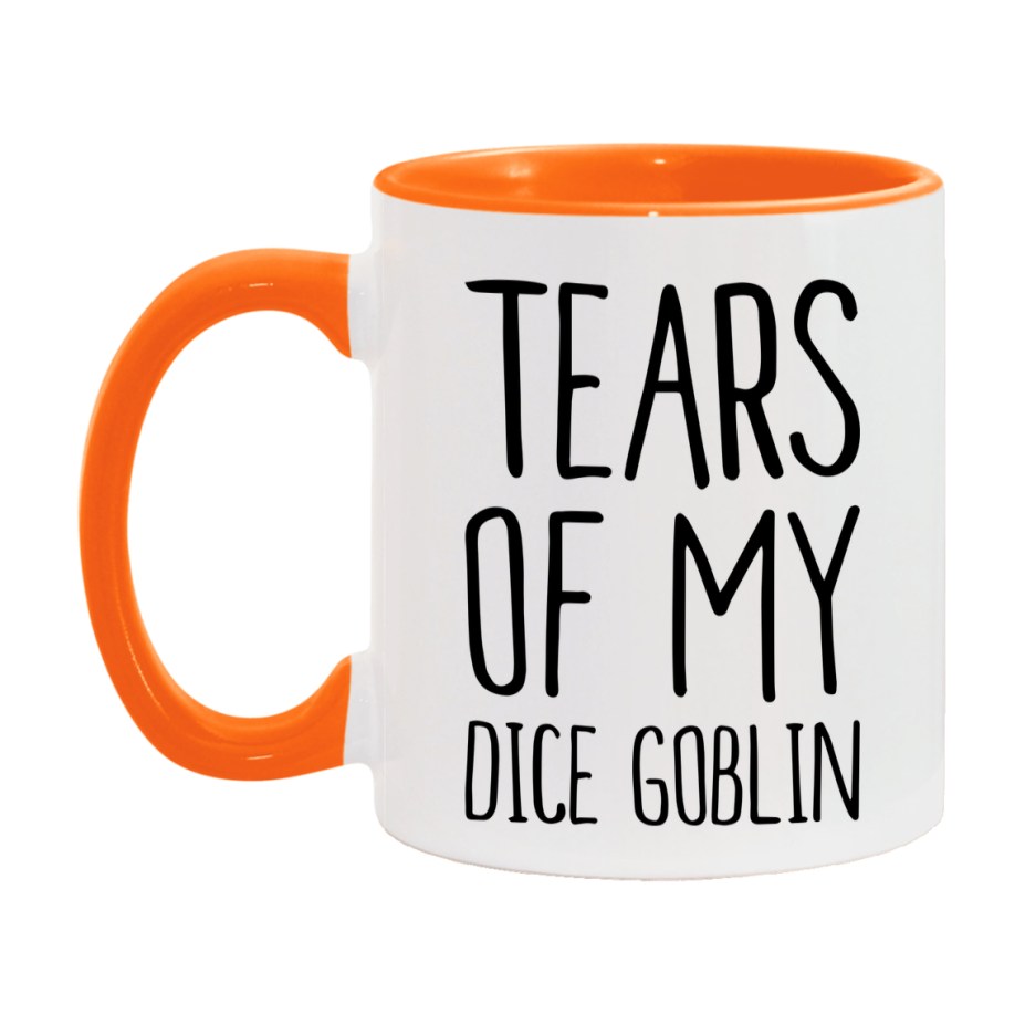 Dnd Dragon Masters Mug, Tears Of My Dice Goblin Coffee Mug, Rpg Gift