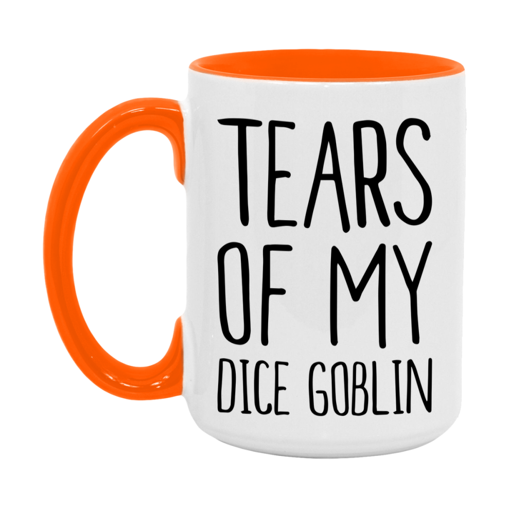 Dnd Dragon Masters Mug, Tears Of My Dice Goblin Coffee Mug, Rpg Gift