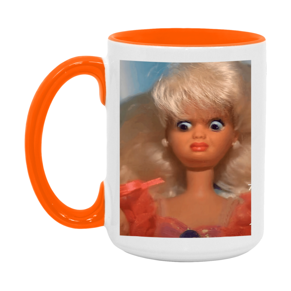 Disgusted Doll Face Mug, Funny Doll Face Meme Coffee Cup