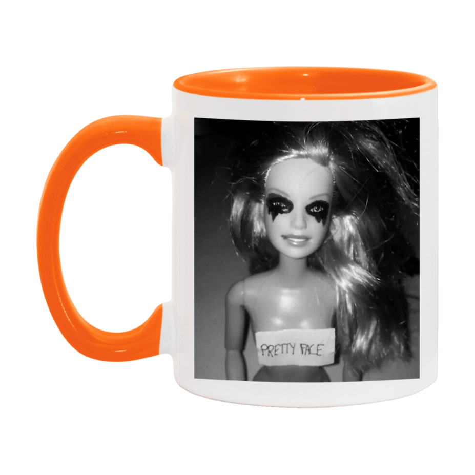 Disgusted Doll Face Mug, Funny Doll Face Meme Coffee Cup