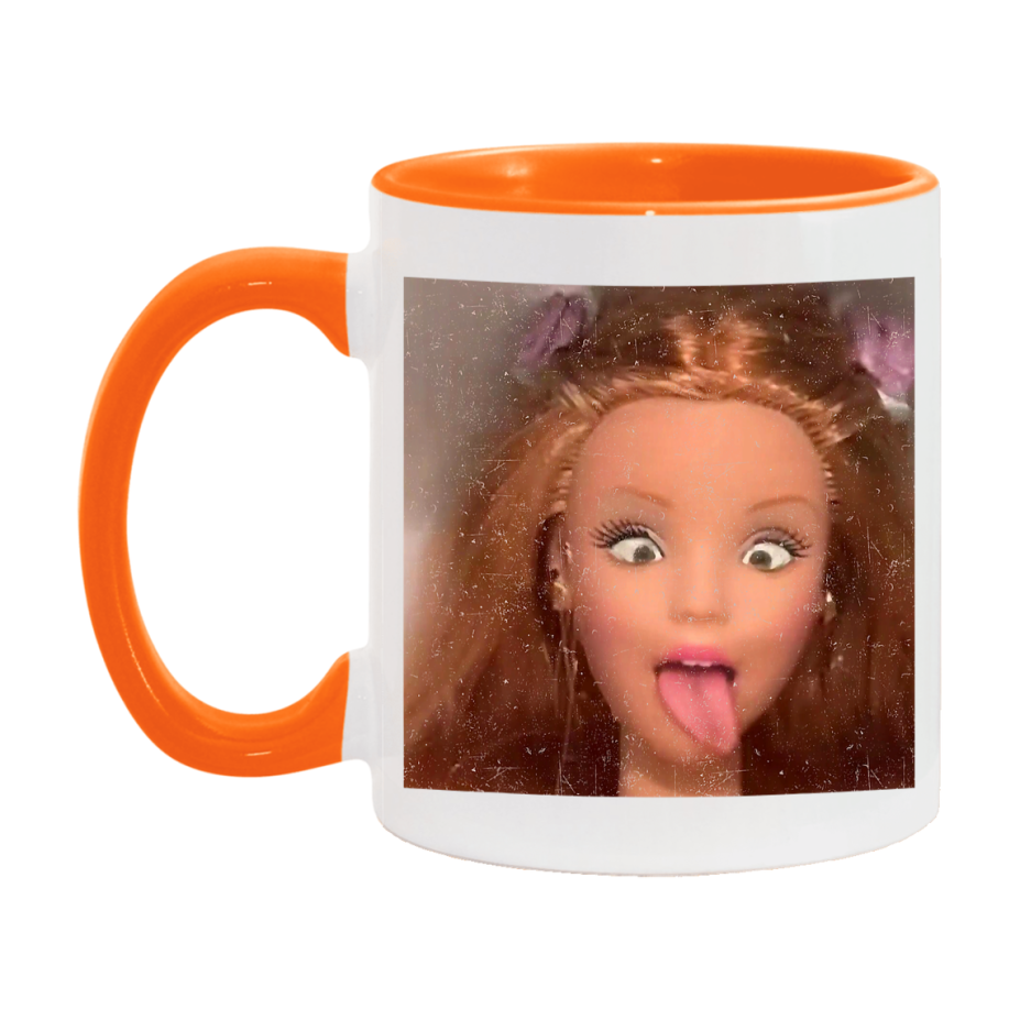Disgusted Doll Face Mug, Funny Doll Face Meme Coffee Cup
