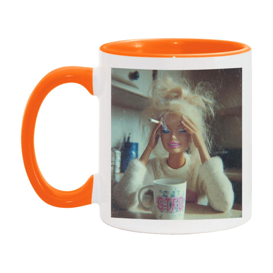 Disgusted Doll Face Mug, Funny Doll Face Meme Coffee Cup