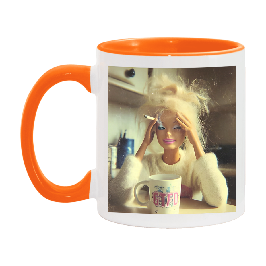 Disgusted Doll Face Mug, Funny Doll Face Meme Coffee Cup