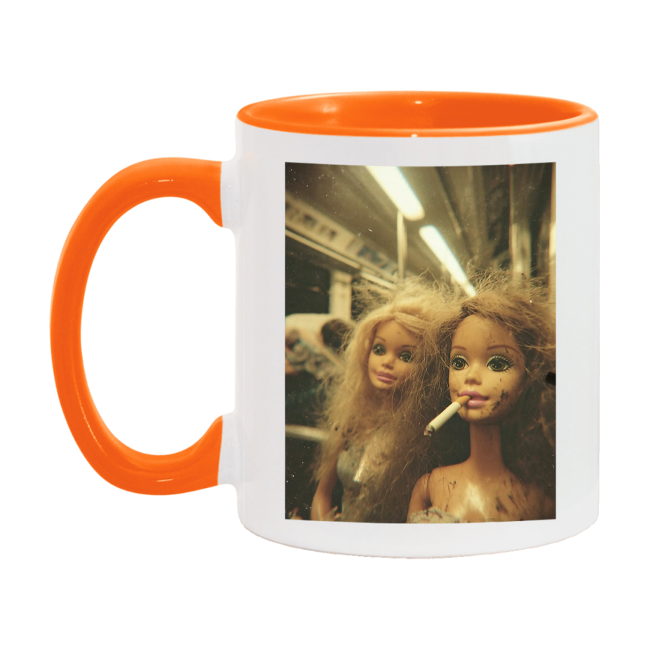 Disgusted Doll Face Mug, Funny Doll Face Meme Coffee Cup