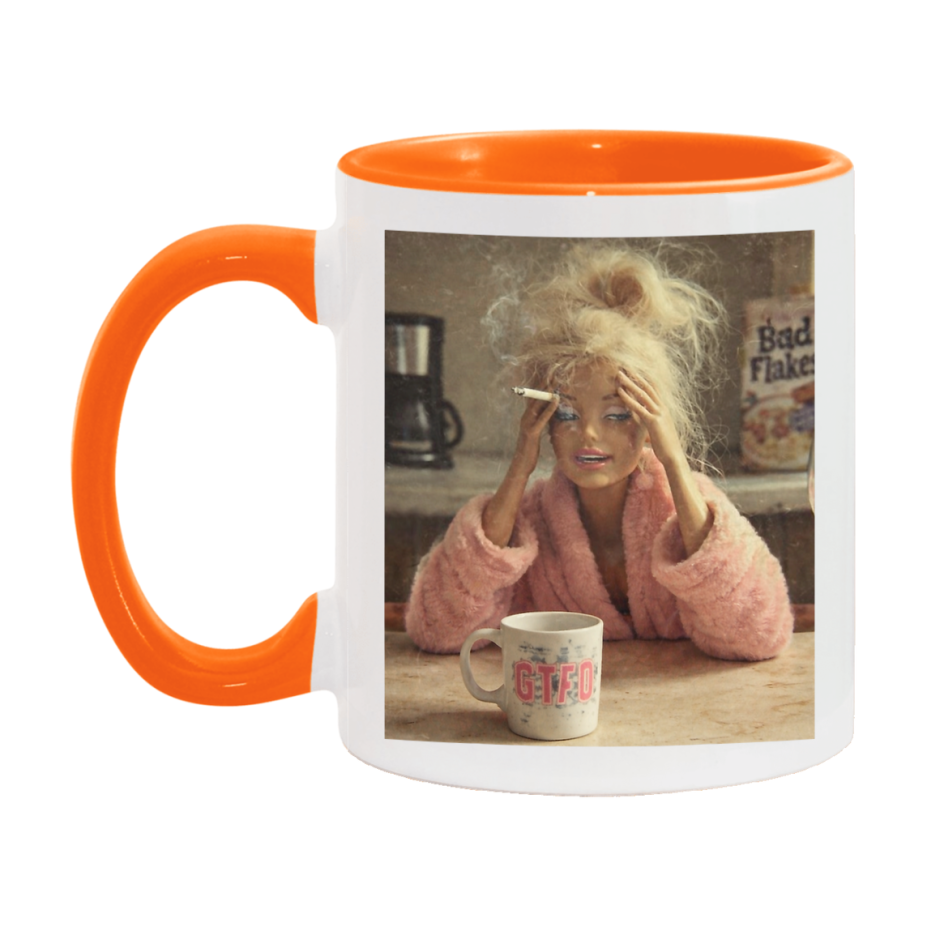 Disgusted Doll Face Mug, Funny Doll Face Meme Coffee Cup