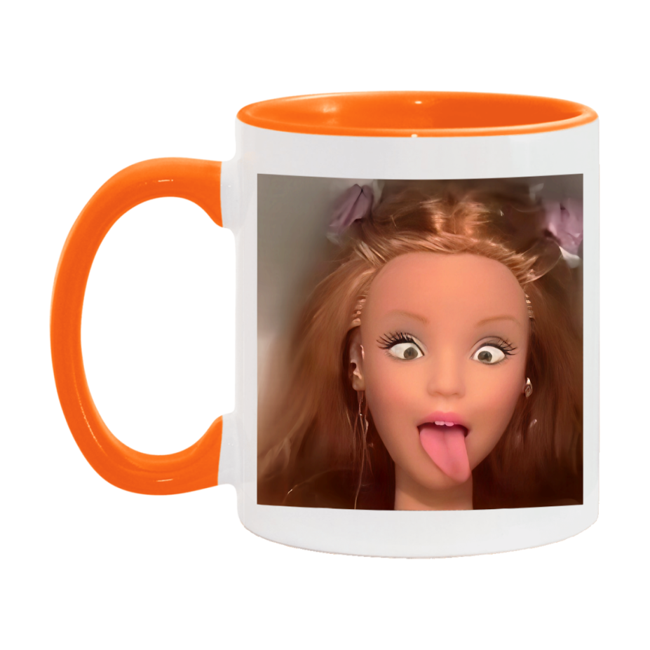 Disgusted Doll Face Mug, Funny Doll Face Meme Coffee Cup