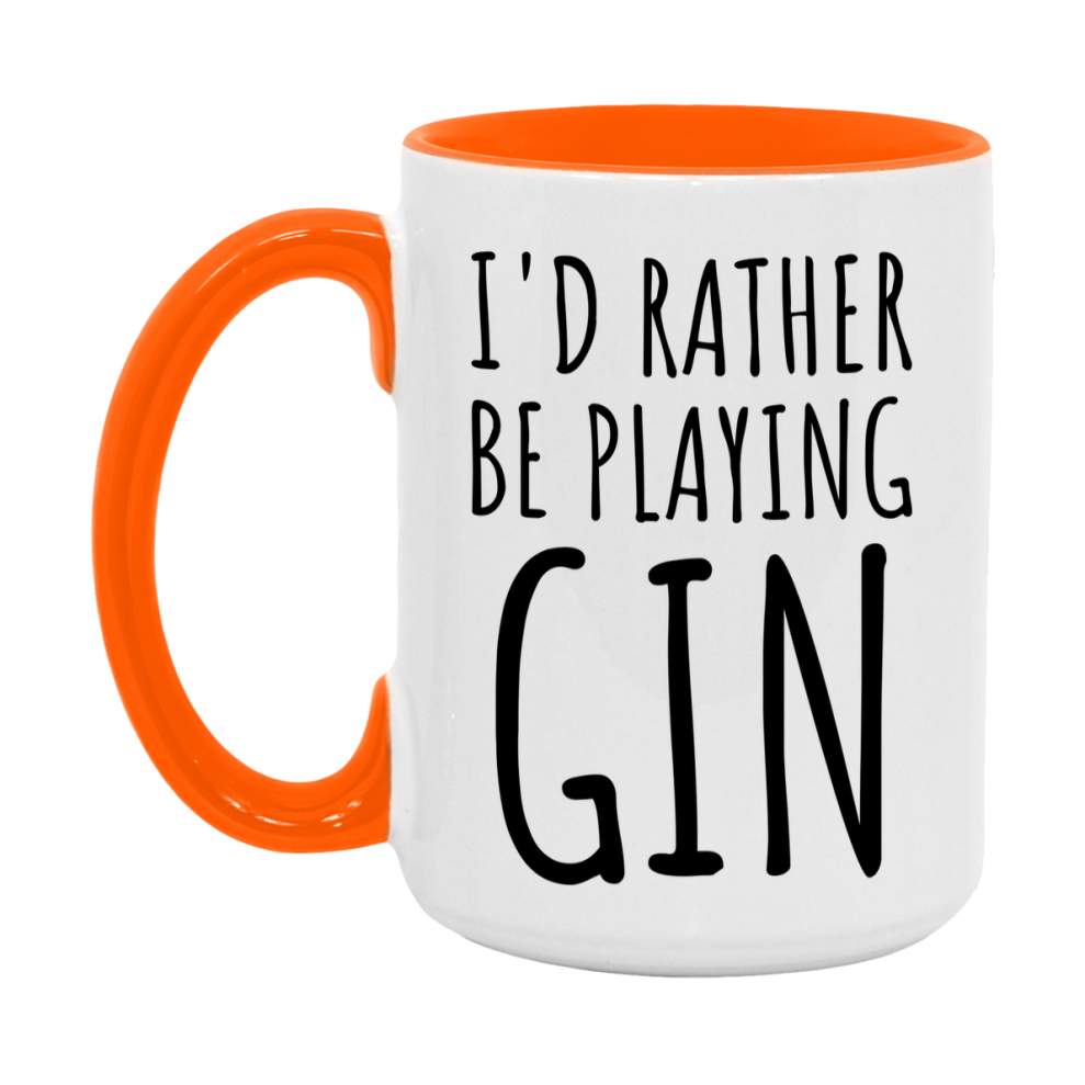 Casino Mug For Gin Players, Funny Gin Coffee Mug, 11Oz Or 15Oz Novelty Mug