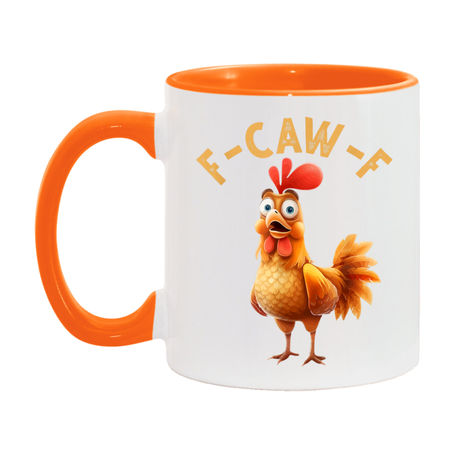 F Caw F Mug, Funny Bird Coffee Mug, 11Oz Or 15Oz Ceramic Cup