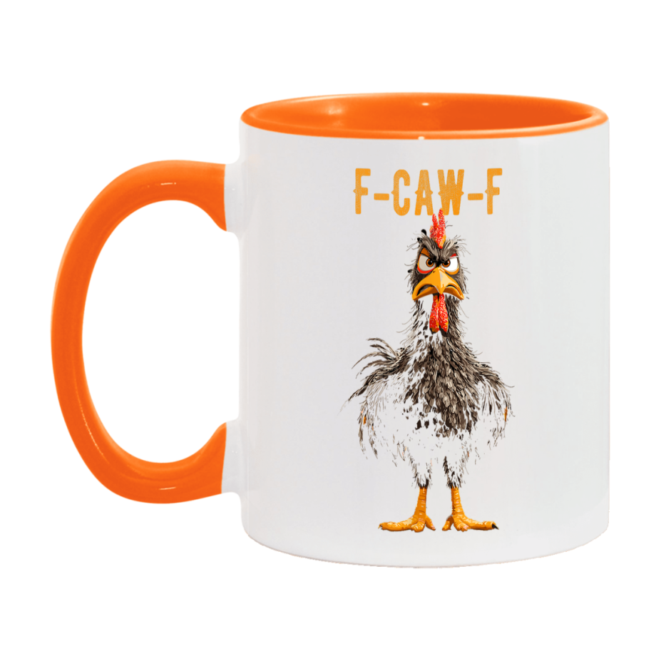 F Caw F Mug, Funny Bird Coffee Mug, 11Oz Or 15Oz Ceramic Cup